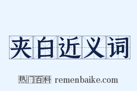 夹白近义词是什么意思的图片